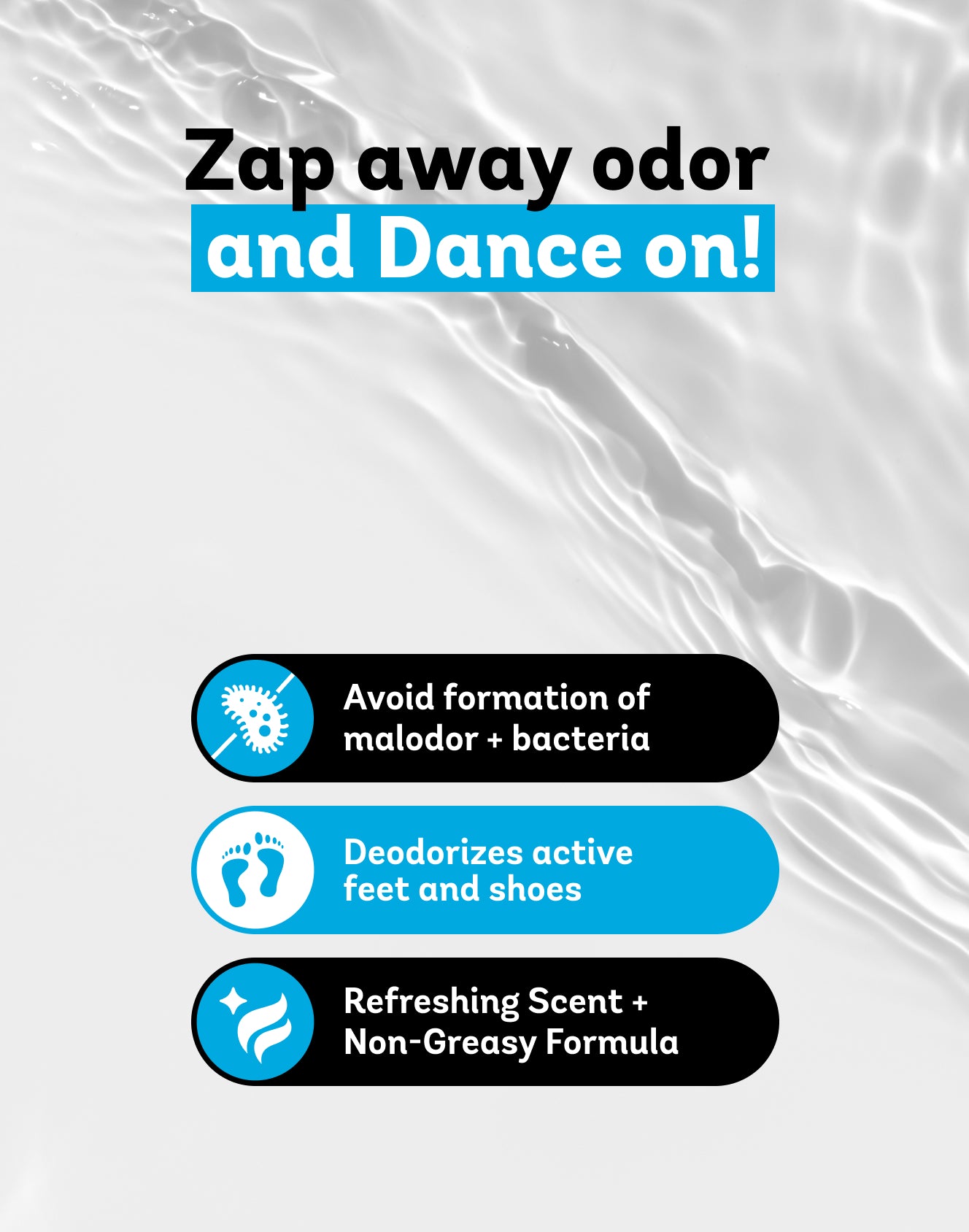 Zumba Beauty™  Foot & Shoe Spray - Benefits