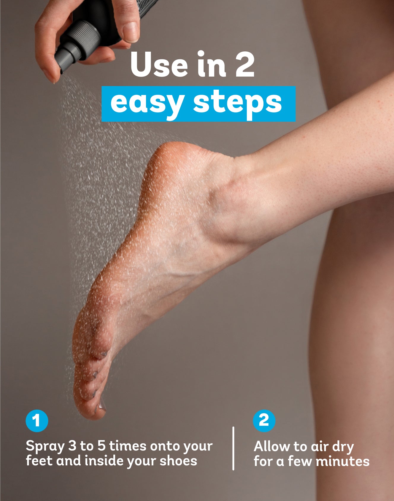 Zumba Beauty™ - Foot & Shoe Spray - Application